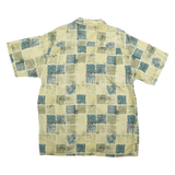 IMPRINTS Mens Yellow & Green Patterned Cotton Blend Shirt L Casual Lightweight