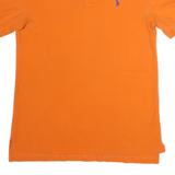 POLO RALPH LAUREN Mens Orange Cotton Polo Shirt XL Classic Fit Embroidered Logo