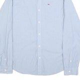 HILFIGER DENIM Mens Blue Shirt M Cotton Long Sleeve Button Casual Smart