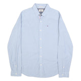 HILFIGER DENIM Mens Blue Shirt M Cotton Long Sleeve Button Casual Smart