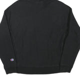 CHAMPION Mens Black Hoodie M Cotton Blend Pullover Sweatshirt With Logo