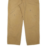 DICKIES Mens Cotton Blend Beige Regular Fit Straight Leg Trousers W36 L29