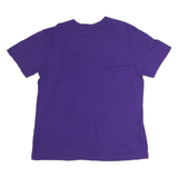 CAPTIVATING Mens Purple Huskies Graphic T-Shirt XL Short Sleeve Crew Neck Cotton