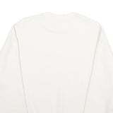 ADIDAS Womens White Sweatshirt Crew Neck UK 18 Cotton Pullover Classic Fit