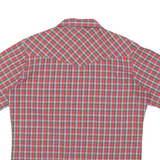 WRANGLER Mens Red & Green Check Shirt L Short Sleeve Button Casual