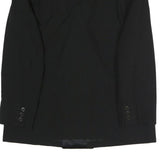 Mens Black Double Breasted Formal Jacket XL Polyester Blend Satin Lapel Button