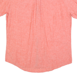 TOMMY HILFIGER Mens Orange Linen Shirt 2XL Casual Button Down Summer
