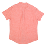 TOMMY HILFIGER Mens Orange Linen Shirt 2XL Casual Button Down Summer