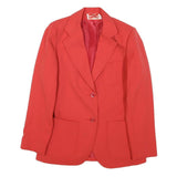 AROMA PARIS Womens Red Blazer Jacket M Woven Button Closure Classic Fit
