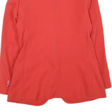 AROMA PARIS Womens Red Blazer Jacket M Woven Button Closure Classic Fit