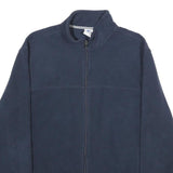 STARTER Mens Navy Blue Casual Jacket M Polyester Plain Zip Long Sleeve