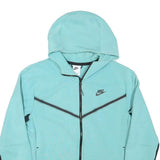 NIKE Mens Blue Pullover S Zip Up Hooded Sports Hoodie Activewear