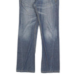 LEVI'S Womens Regular Fit Straight Blue Denim Jeans W30 L32 Button Cotton Blend