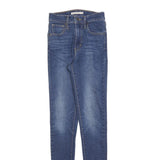 LEVI'S Womens Slim Blue Denim Slim Skinny Cotton Blend Zip W25 L32 Skinny Fit