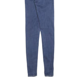 LEVI'S Womens Slim Blue Denim Slim Skinny Cotton Blend Zip W25 L32 Skinny Fit