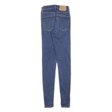 LEVI'S Womens Slim Blue Denim Slim Skinny Cotton Blend Zip W25 L32 Skinny Fit