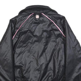 PUMA Womens Black Pink Track Jacket S Polyester Zip Sports Casual Athletic