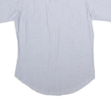 WRANGLER Mens Blue Plain Cotton Blend Shirt M Casual Western Style Button