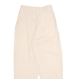 Cream Womens Regular Fit Tapered Trousers W26 L30 Elegant Lightweight
