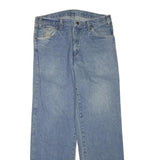 DICKIES Womens Jeans Blue Regular Straight Denim Medium W34 L32 Classic Fit Zip