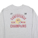 NFL Mens Grey San Francisco 49ers Conference Champions Long Sleeve Crew Neck