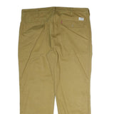 LEVI'S Mens Cotton Beige Regular Fit Straight Leg Trousers W38 L30 Casual Wear