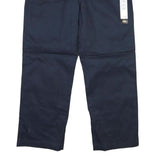 DICKIES Mens Regular Fit Navy Blue Cotton Blend Trousers W40 L32 Workwear Zip