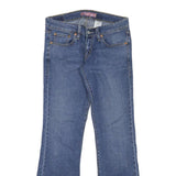 LEVI'S Womens Blue Regular Flared Denim Medium W28 L29 Classic Cotton Blend Zip