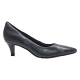CLARKS Pump Heels Blue Leather Womens UK 4
