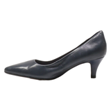 CLARKS Pump Heels Blue Leather Womens UK 4