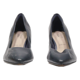 CLARKS Pump Heels Blue Leather Womens UK 4