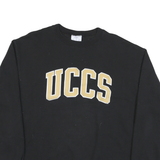 CHAMPION Mens Black UCCS Crew Neck L Cotton Blend Sweatshirt Pullover