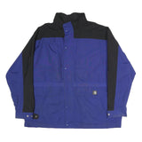CARHARTT Mens Blue & Black Zip Jacket XL Cotton Workwear Durable