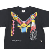 LEE Mens Black Graphic T-Shirt M Short Sleeve Crew Neck San Antonio