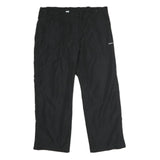 REEBOK Womens Black Polyester Regular Fit Straight Leg Trousers W36 L29 Sports