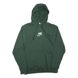 NIKE Mens Green Hoodie S Cotton Blend Pullover Casual Comfort Sweatshirt