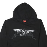 FANSHIRT Womens Black Hoodie L Metallica Logo Cotton Blend Pullover