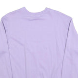 MENNACE Mens Lilac Sweatshirt S Crew Neck Cotton Blend Casual Pullover