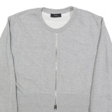 DIESEL Womens Grey Cotton Blend Crew Neck S Zip Up Sweatshirt Casual