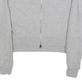 DIESEL Womens Grey Cotton Blend Crew Neck S Zip Up Sweatshirt Casual