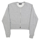 DIESEL Womens Grey Cotton Blend Crew Neck S Zip Up Sweatshirt Casual