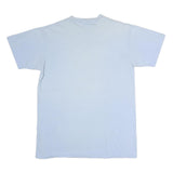BUMWRAPS Mens Pale Blue Santa Fe Graphic T-Shirt L Short Sleeve Crew Neck