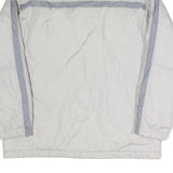 REEBOK Mens White & Grey Sempachersee Track Jacket L Polyester Blend Zip