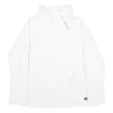 CALVIN KLEIN JEANS Womens White Plain Pullover Jumper High Neck S Polyester