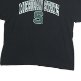 FANATICS Mens Black Michigan State Graphic T-Shirt XL Short Sleeve Crew Neck