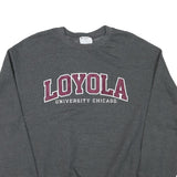 CHAMPION Mens Grey Loyola University Chicago Crew Neck L Cotton Blend Sweatshirt