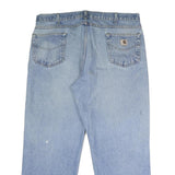 CARHARTT Mens Jeans Blue Relaxed Straight Denim Light W42 L30 Workwear Casual
