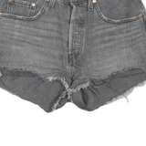 LEVI'S Womens Grey Casual Denim Cut-Off Shorts M W30 Frayed Hem