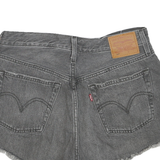 LEVI'S Womens Grey Casual Denim Cut-Off Shorts M W30 Frayed Hem