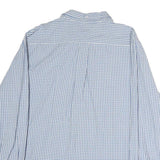 TOMMY HILFIGER Mens Blue Check Shirt L Classic Fit Cotton Casual Long Sleeve